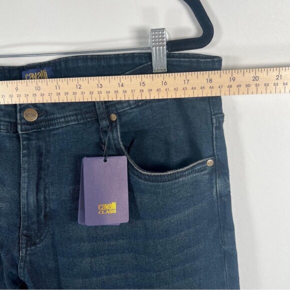 NWT CAVALLI CLASS SLIM STRAIGHT Distressed Jeans OXJ211 DS028 Size 36X30‎ - Picture 5 of 13